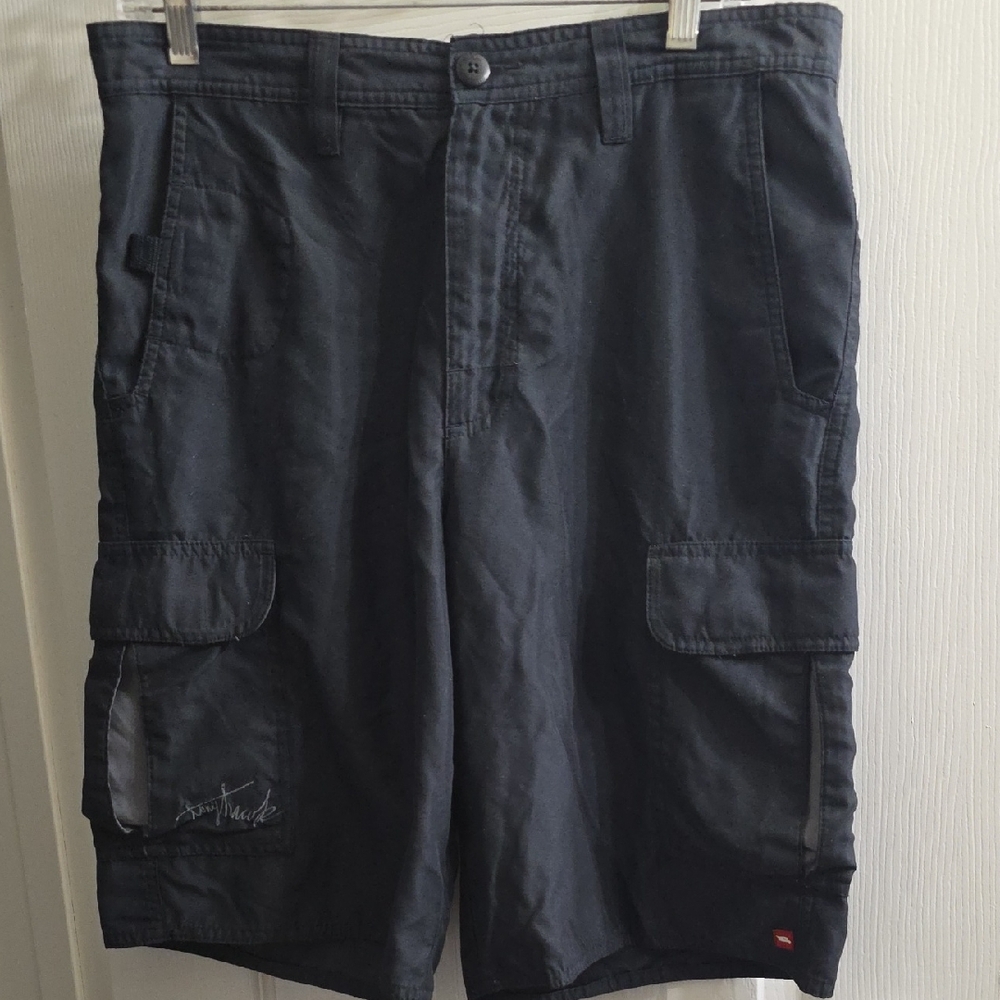 Tony Hawk Black Men's Cargo Shorts with Multi-Pockets Size 31